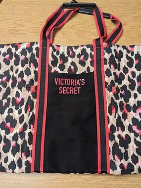 Victoria's Secret Pink & Black Leopard Tote Bag